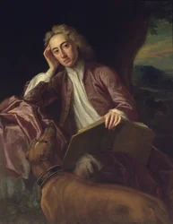Alexander Pope und sein Hund Bounce, ca. 1718